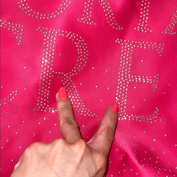 Victoria's Secret Vibrant Pink Tote with Black Handles - Picture 2 of 5